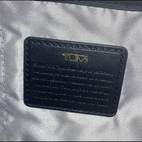 Tumi Backpack Rivas Nylon and Leather Trimmed with Gold Hardware - Picture 16 of 17